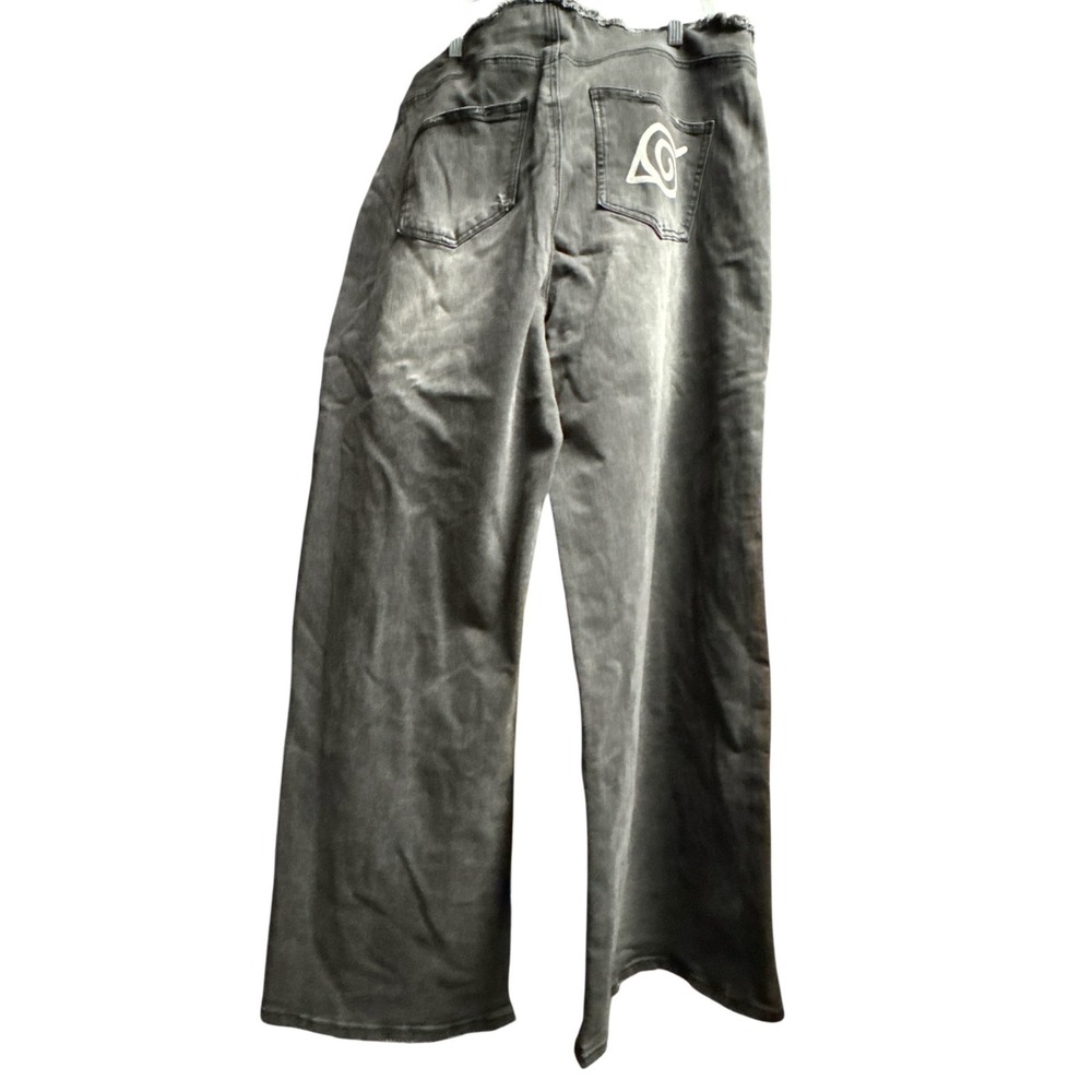 Dolls Kill x Naruto Shippuden Cyberpunk Ninja Wide Leg Harajuku Shinobi Pants 1X - Picture 2 of 8